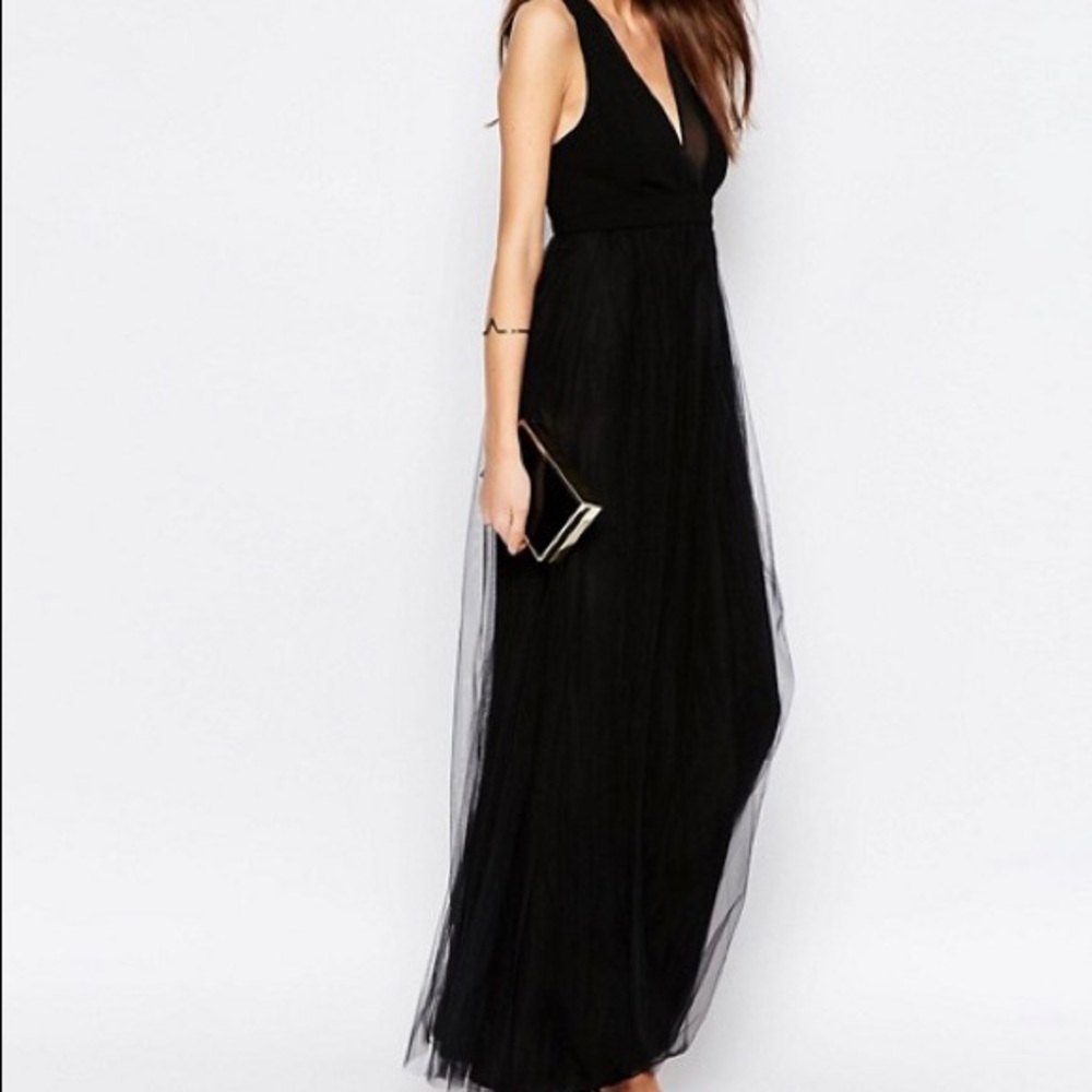 New! BCBGeneration Black Tulle Gown